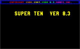 Title screen of Super Ten V8.3 on the Arcade.