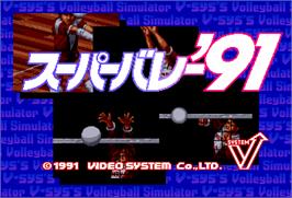 Title screen of Super Volley '91 on the Arcade.