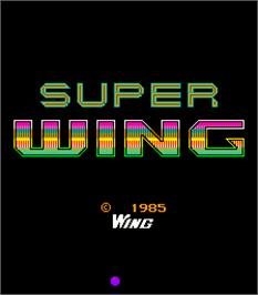 Title screen of Super Wing on the Arcade.
