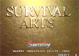 Title screen of Survival Arts on the Arcade.