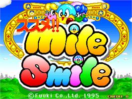 Title screen of Susume! Mile Smile on the Arcade.