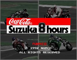 Title screen of Suzuka 8 Hours on the Arcade.