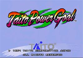 Title screen of Taito Power Goal on the Arcade.