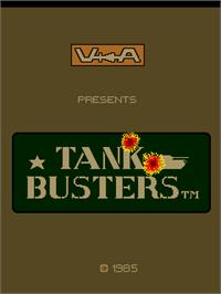 Title screen of Tank Busters on the Arcade.