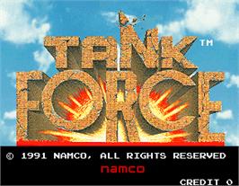 Title screen of Tank Force on the Arcade.