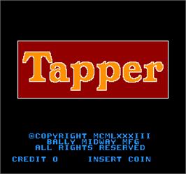 Title screen of Tapper on the Arcade.