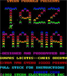 Title screen of Tazz-Mania on the Arcade.