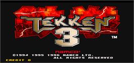 Title screen of Tekken 3 on the Arcade.