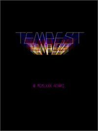 Title screen of Tempest on the Arcade.