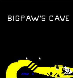 Title screen of The Berenstain Bears in Big Paw's Cave on the Arcade.
