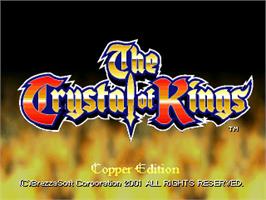 Title screen of The Crystal of Kings on the Arcade.