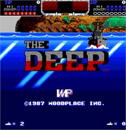 Title screen of The Deep on the Arcade.
