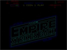 Title screen of The Empire Strikes Back on the Arcade.