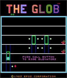 Title screen of The Glob on the Arcade.