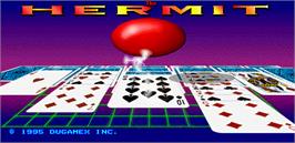 Title screen of The Hermit on the Arcade.