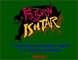 Title screen of The Return of Ishtar on the Arcade.