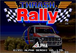 Title screen of Thrash Rally on the Arcade.