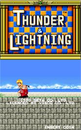Title screen of Thunder & Lightning on the Arcade.