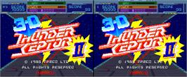 Title screen of Thunder Ceptor II on the Arcade.