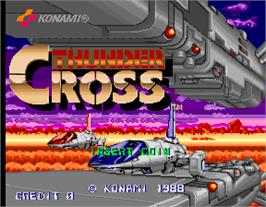Title screen of Thunder Cross on the Arcade.