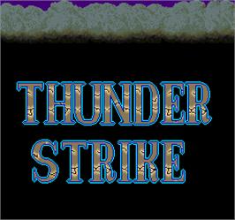 Title screen of Thunder Strike on the Arcade.