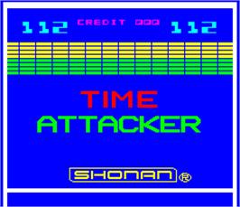 Title screen of Time Attacker on the Arcade.
