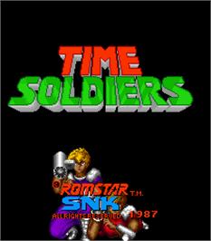 Title screen of Time Soldiers on the Arcade.