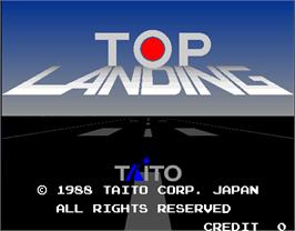 Title screen of Top Landing on the Arcade.