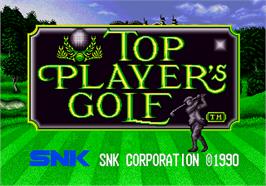 Title screen of Top Player's Golf on the Arcade.