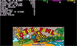 Title screen of Tortuga Family on the Arcade.
