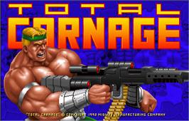 Title screen of Total Carnage on the Arcade.