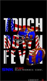 Title screen of TouchDown Fever on the Arcade.