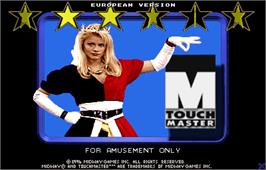 Title screen of Touchmaster on the Arcade.