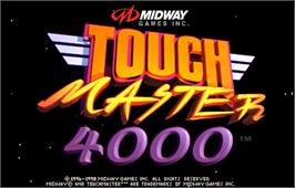 Title screen of Touchmaster 4000 on the Arcade.