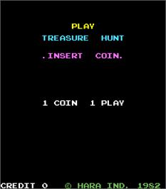 Title screen of Treasure Hunt on the Arcade.