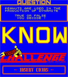 Title screen of Trivia Challenge on the Arcade.