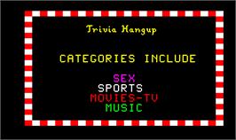 Title screen of Trivia Hangup on the Arcade.