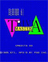 Title screen of Trivia Master on the Arcade.