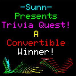 Title screen of Trivia Quest on the Arcade.