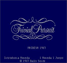 Title screen of Trivial Pursuit on the Arcade.