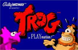 Title screen of Trog on the Arcade.