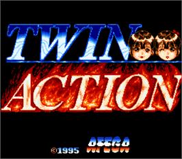 Title screen of Twin Action on the Arcade.