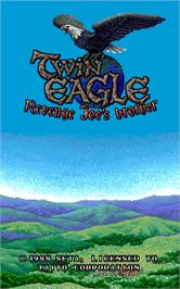 Title screen of Twin Eagle - Revenge Joe's Brother on the Arcade.