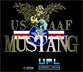 Title screen of US AAF Mustang on the Arcade.