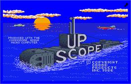 Title screen of Up Scope on the Arcade.