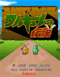 Title screen of Valkyrie No Densetsu on the Arcade.