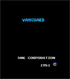 Title screen of Vanguard on the Arcade.