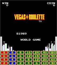 Title screen of Vegas Roulette on the Arcade.
