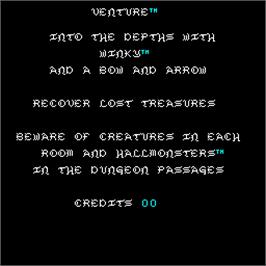 Title screen of Venture on the Arcade.