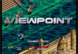 Title screen of Viewpoint on the Arcade.